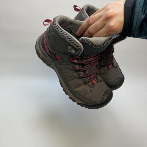 Keen Targhee III Waterproof Mid Hiking Boots Women Size 7 US Red / Brown Outdoor - Picture 15 of 16